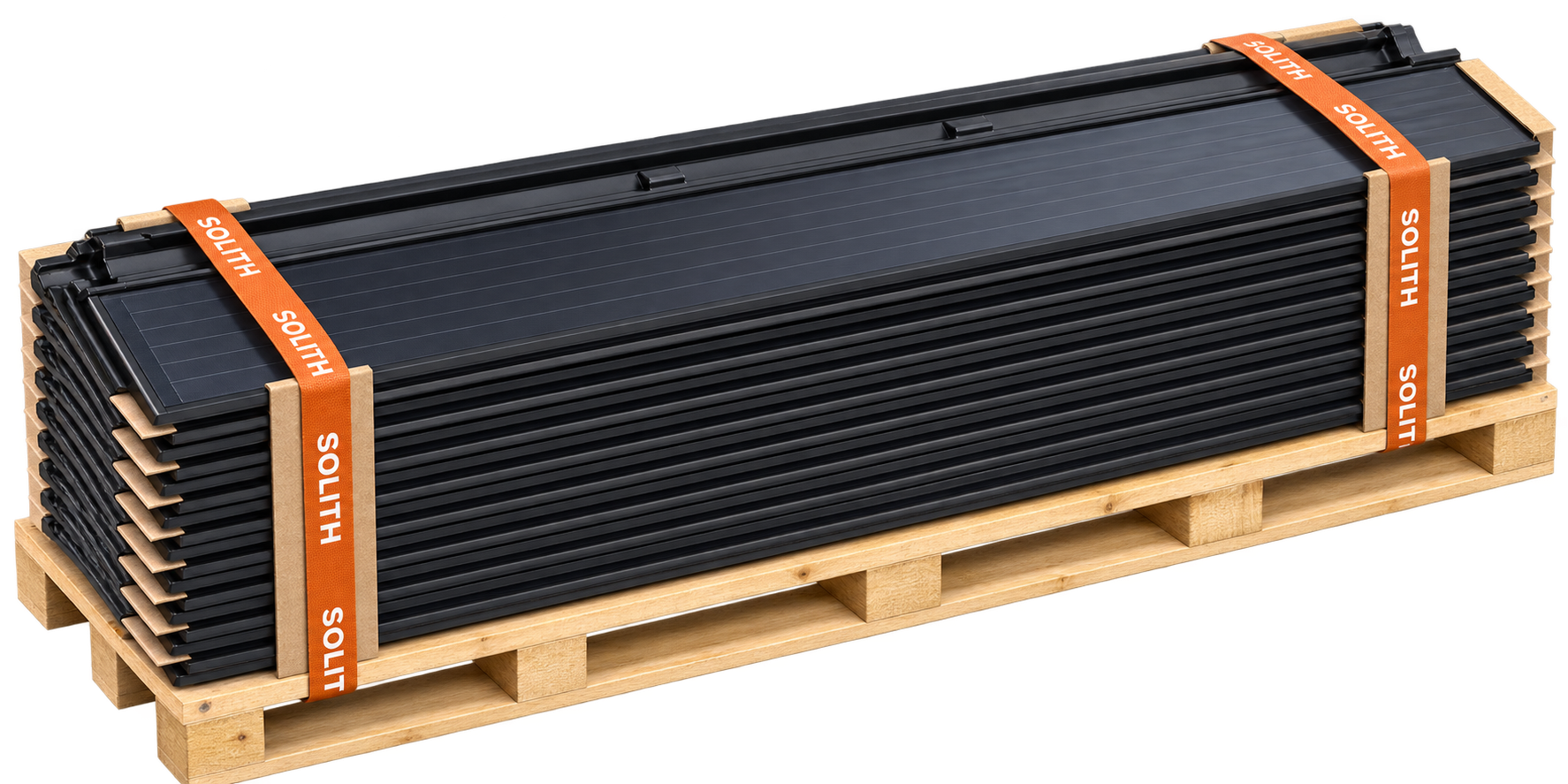 Palé de Teja solar plana con cintas Solith